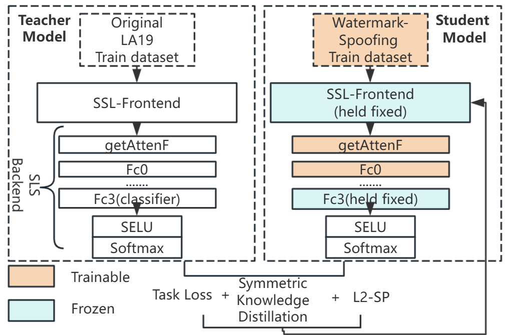 图1: Knowledge-Preserving Watermark Learning框架
