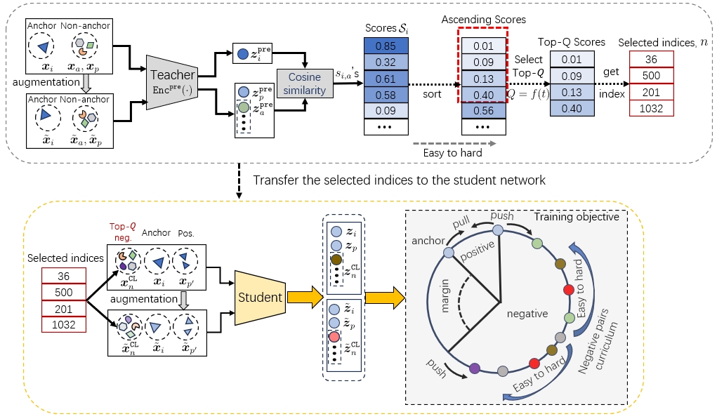 图2：课程学习负样本选择流程图